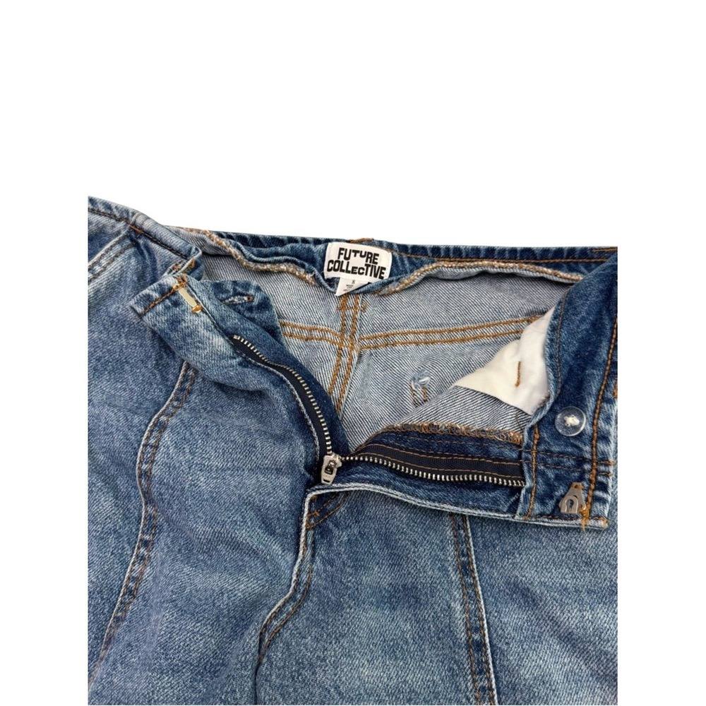 Women's Future Collective size 8 barrel Fit Blue Denim Jeans - Picture 5 of 7